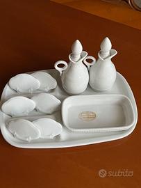 Set olio/acedo e accessori porcellana PILLIVUIT