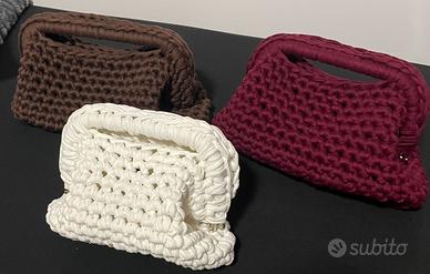 Clutch bag fatte a mano