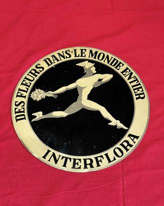 Insegna Vintage Interflora 28 cm litografata