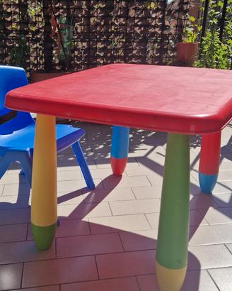 Tavolino e sedia per bimbi