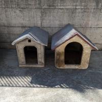 Cucce per cani legno e cemento 