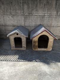 Cucce per cani legno e cemento 