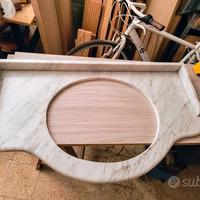 Piano per lavabo in marmo