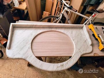 Piano per lavabo in marmo
