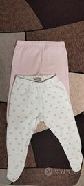 Leggins pantaloni neonata  bimba in cotone 