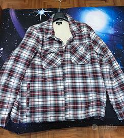 Giacca camicia imbottita a quadri mis. 2XL Nuova