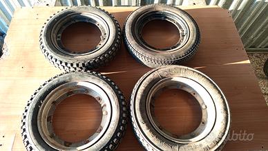 Ruote vespa et3 jeans 1976 ORIGINALI Piaggio 