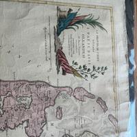 Cartina antica mappa Reno Germania Olanda Zatta