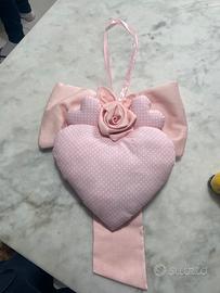 Set cuore e angiletto stoffa bambina