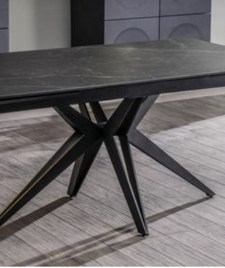 TAVOLO CERAMICA EFFETTO MARMO ALLUNGAN. 160/240X90