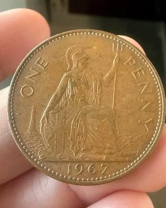 Moneta One Penny 1967 - Regina Elisabetta II