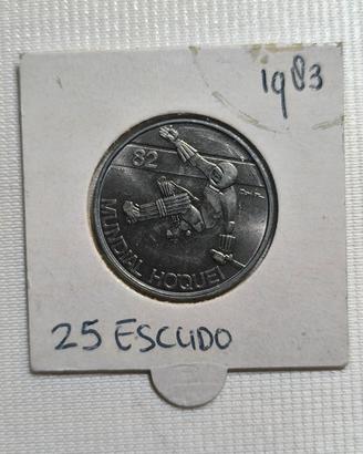 Moneta 25 Escudos Portoghesi 1982