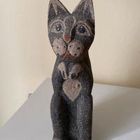 Gatto in ceramica