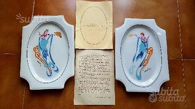 Piatti ceramici dipinti a mano. Studio Castellano