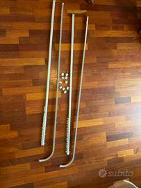 Bastoni 4 pezzi per le tende, 140 cm.,