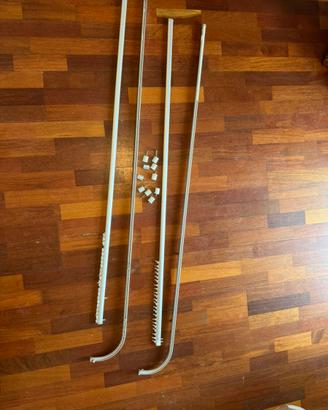 Bastoni 4 pezzi per le tende, 140 cm.,