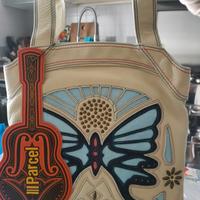 borsa in vera pelle beige Loop - Lee Anne handbag