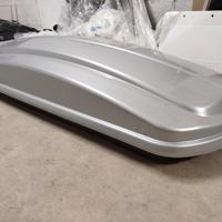 Box tetto in ABS, 430 litri Argento lucido