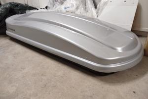 Box tetto in ABS, 430 litri Argento lucido