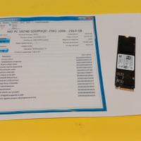 SSD nVME 2280 WD PS SN740, 256 Gbyte, Western Digi