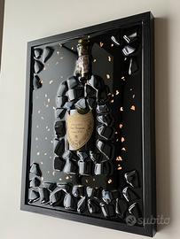 "Quadro Arte Resina Epoxy DOM PÉRIGNON Champagne