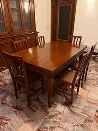 Tavolo da pranzo allungabile legno con 10 sedie
