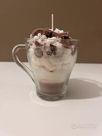 Candela panna e oreo in cera di soia 🍪🍫