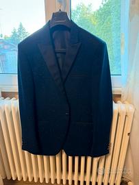 Smoking 3 pezzi blu notte brillante - tg.52