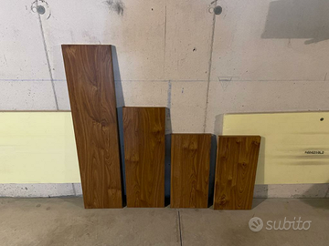 4 Mensole in legno color noce