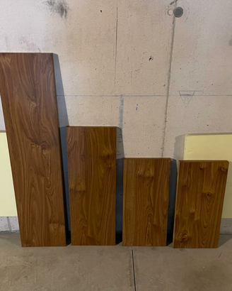 4 Mensole in legno color noce
