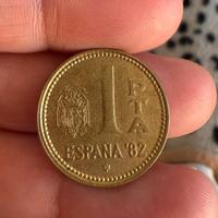 Spagna - 1 Peseta 1980 (Stella '82) Mondiali