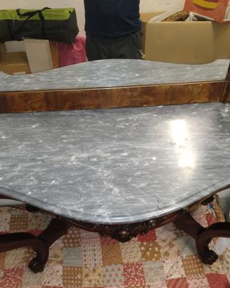 Consolle stile Luigi Filippo del 1800 con specchio