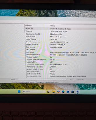 Laptop ultraportatile Asus UX391UA