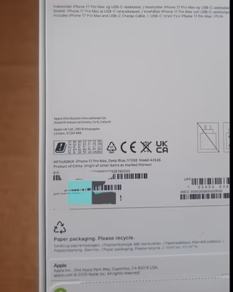 iphone 17 pro max 512 nuovi sigillato 