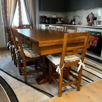 Set tavolo + sedie in rovere