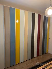 Armadio 8 ante battenti+2 comodini design moderni