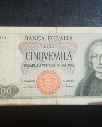 5.000 Lire (carta verdina) BB++ del 01-01-1968