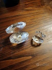 Coppia Conchiglie in Cristallo con Perla - Stile S