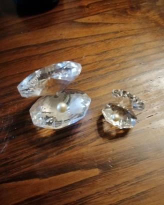 Coppia Conchiglie in Cristallo con Perla - Stile S