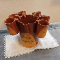 Set brocca e bicchieri in ceramica