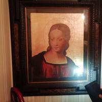 Quadro antico, riproduzione Madonna Raffaello.