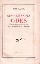 Poesie Paul Claudel Cinq grandes odes Paris 1946