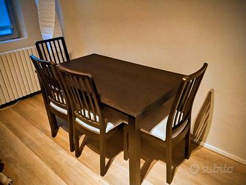 Tavolo estendibile + 4 sedie 