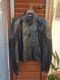 Giubbotto moto in pelle