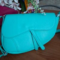 Borsa in pelle verde acqua 