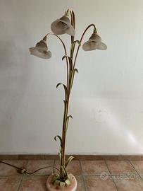 Lampada da terra vintage floreale 3 luci