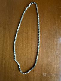 Collana rope plated con oro bianco
