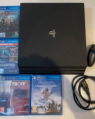 Ps4 pro 1 tb con giochi.
