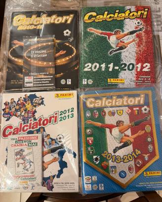 Lotto 9 Album Figurine Calciatori Panini completi