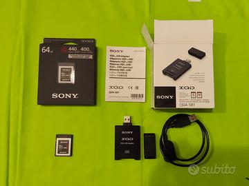 Sony scheda XQD 64GB + Lettore  Sony MRW-G1